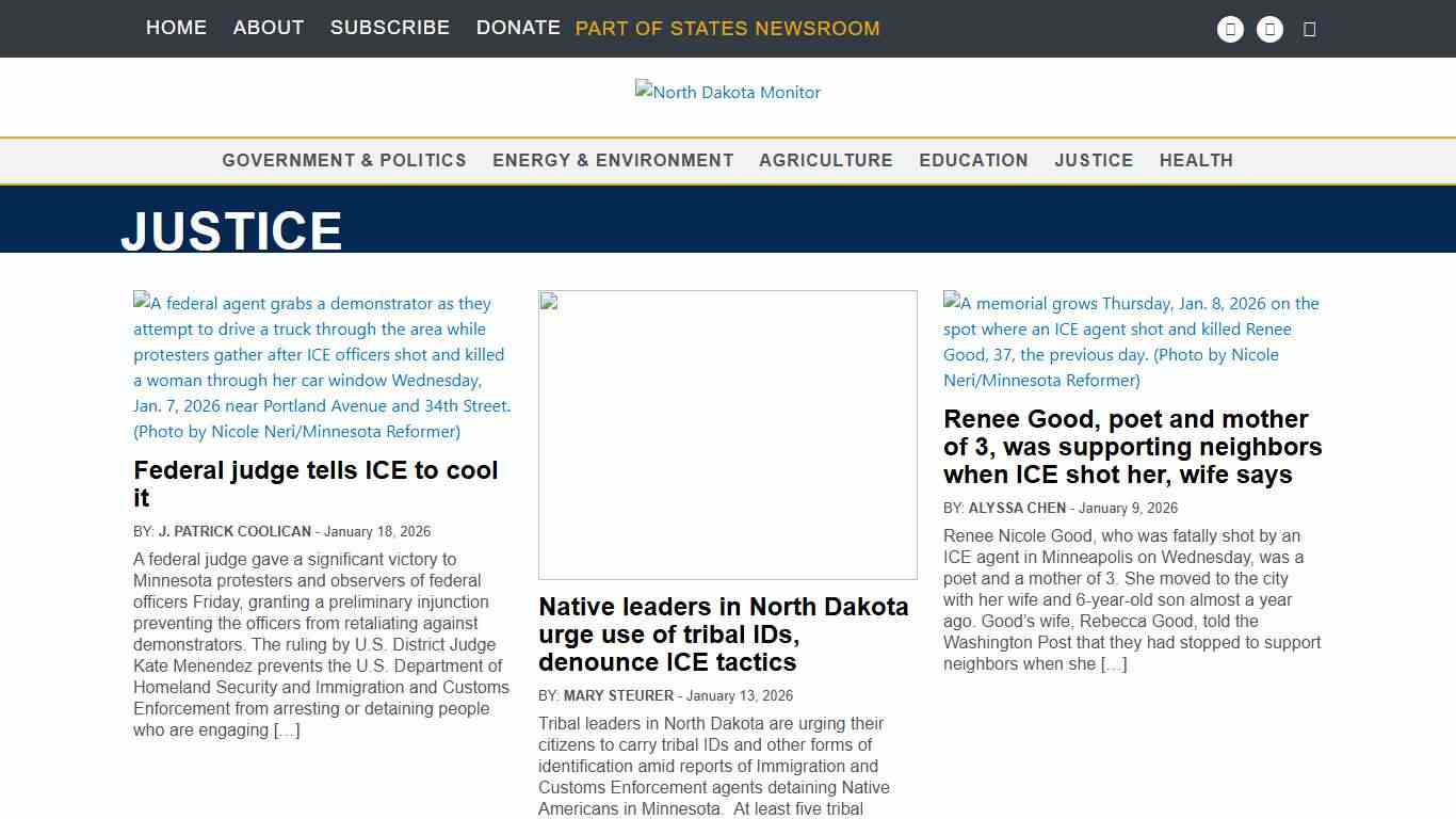 Justice Archives • North Dakota Monitor