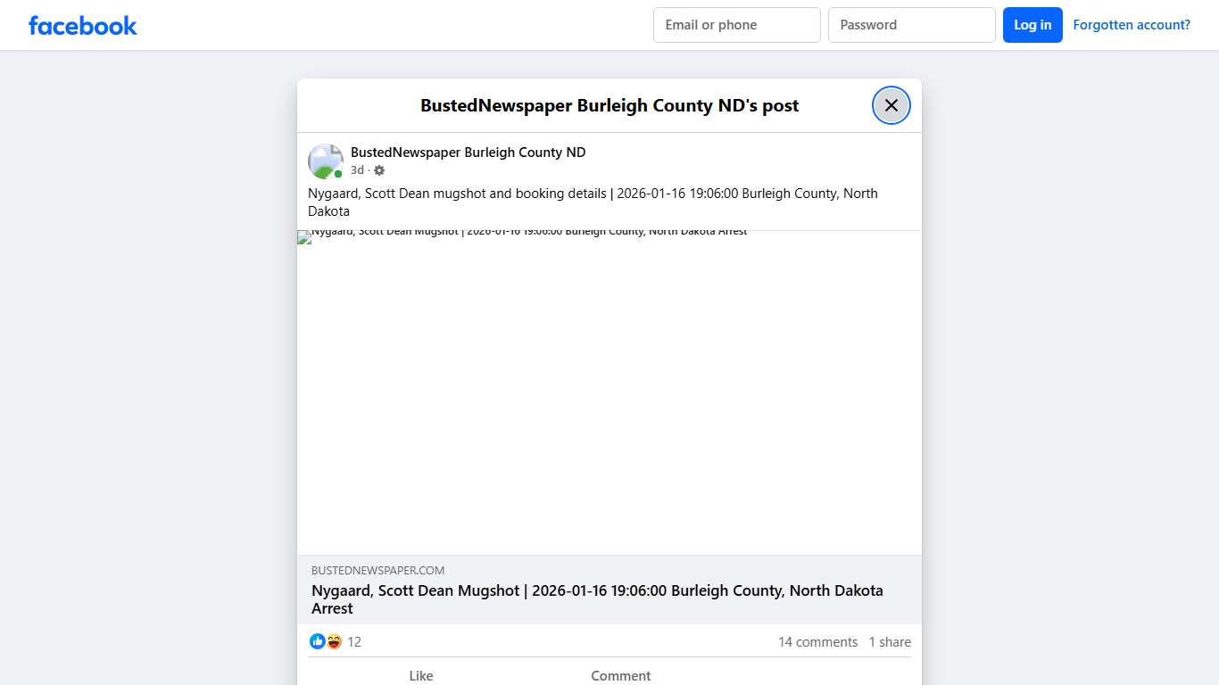 Nygaard, Scott Dean... - BustedNewspaper Burleigh County ND | Facebook