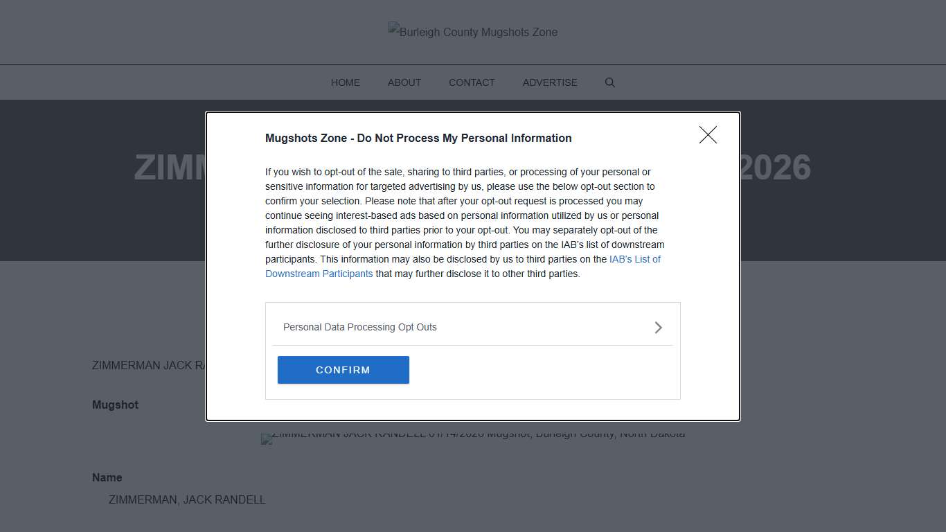 ZIMMERMAN JACK RANDELL 01/14/2026 - Burleigh County Mugshots Zone